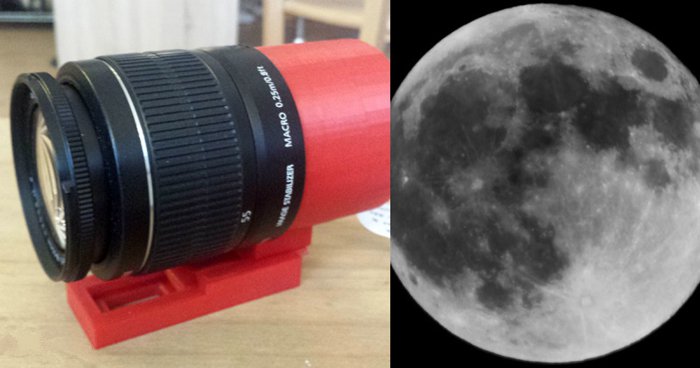拍月球照出另類新招 3D打印樹莓派相機(jī)搞定,拍攝鏡頭