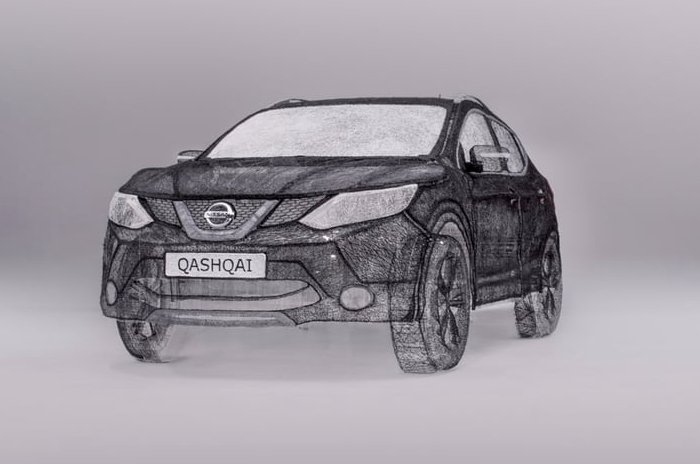 最新(圖/文/視頻)日產造世界首個最大3D打印筆雕塑 3D素描功力深厚