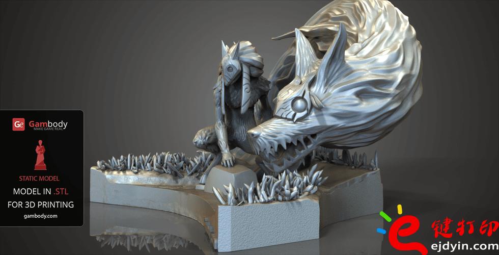 [超精致多圖]3D打印精致游戲動(dòng)漫人物模型手板作品欣賞(帶下載地址)