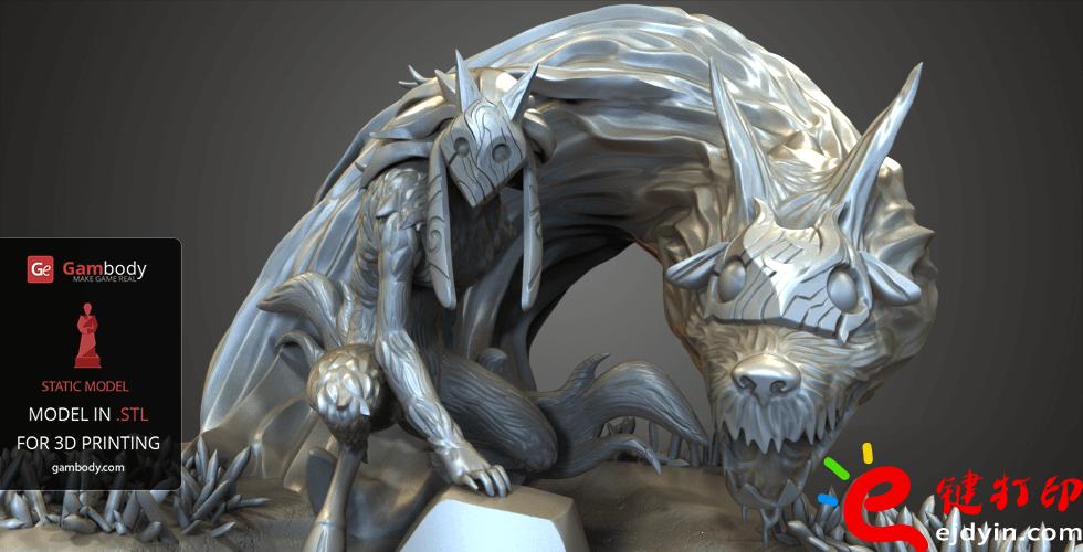 [超精致多圖]3D打印精致游戲動(dòng)漫人物模型手板作品欣賞(帶下載地址)