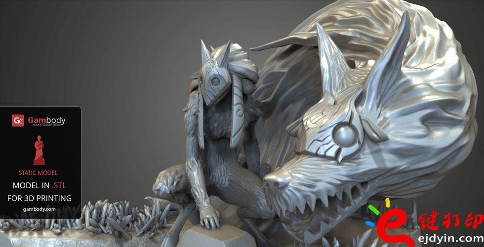 [超精致多圖]3D打印精致游戲動(dòng)漫人物模型手板作品欣賞(帶下載地址)